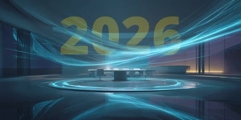 IT And AI in 2026 Conceptual Visualization